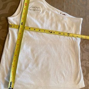 Harley Davidson one shoulder top, shelf bra